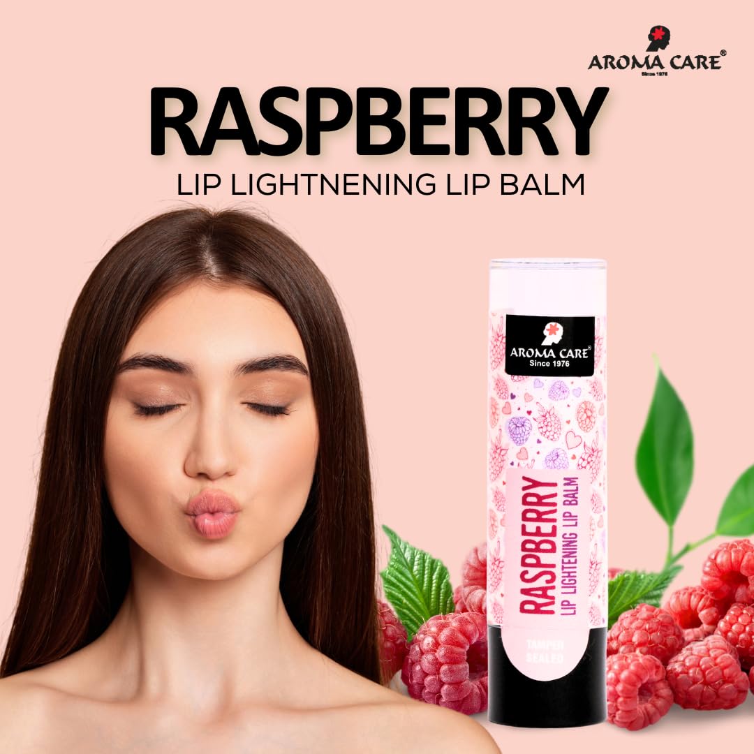 Aroma Care Raspberry Lip Balm 4.7g - Moisturizing & Nourishing Lip Care for Dry, Chapped Lips - Perfect for Winter, Travel & Daily Use