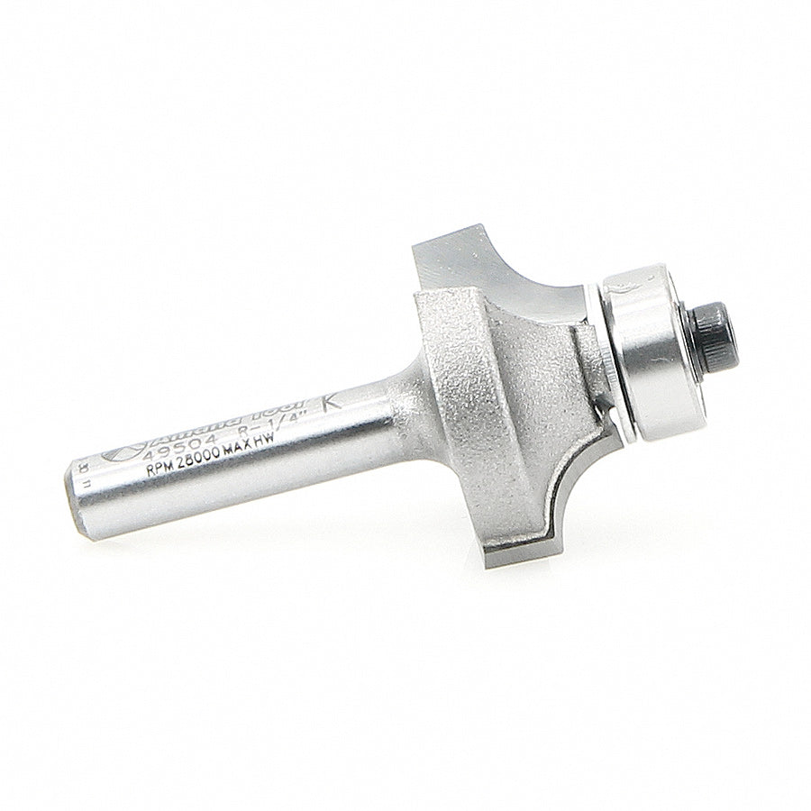 Amana 49504 1/4-Inch Radius Corner Rounding Router Bit with 1/4-Inch Shank - Perfect for Woodworking, Cabinet Making, and DIY Furniture Projects