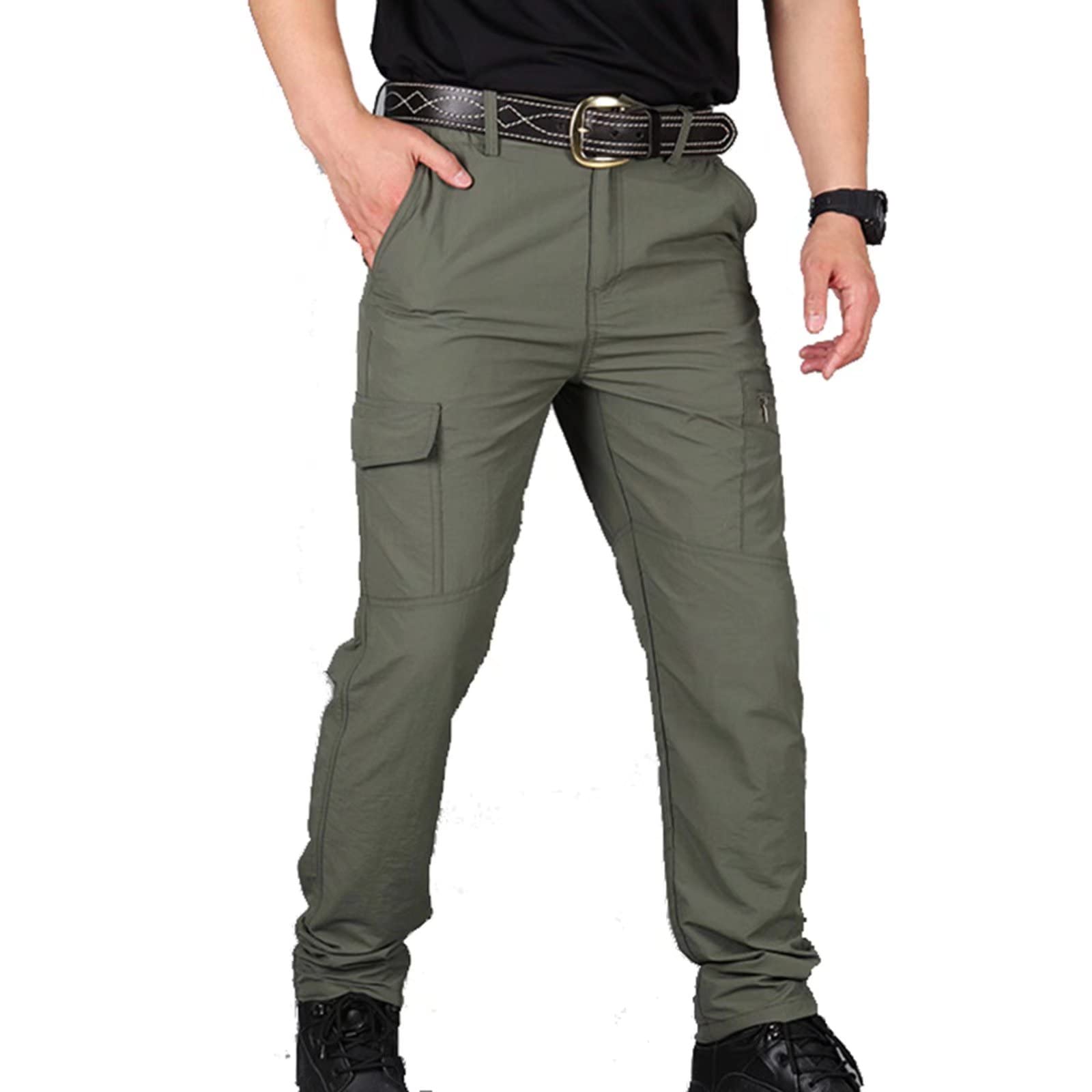 Men's Tactical Pants - Lightweight Stretch Cargo Work Pants for Outdoor Hiking, Camping & Military Use | Durable & Comfortable for Active Lifestyles