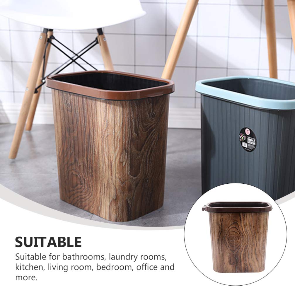 Rustic Farmhouse Wastebasket Trash Can - Decorative Metal Bin for Bathroom, Kitchen, Office, Dorm & Laundry Room | Perfect for Farmhouse Decor & Small Space Organization