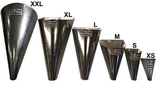 4 Pack Extra Large Poultry Killing Cones - Heavy Duty Restraining & Processing Cones for Chickens, Ducks, and Small Animals - Perfect for Home Butchering, Hunting, and Farm Use