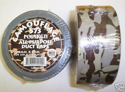 75 Feet Camouflage Duct Tape - Heavy Duty All-Purpose Brown Adhesive Tape for Outdoor Gear Repair, Hunting Equipment, and DIY Projects