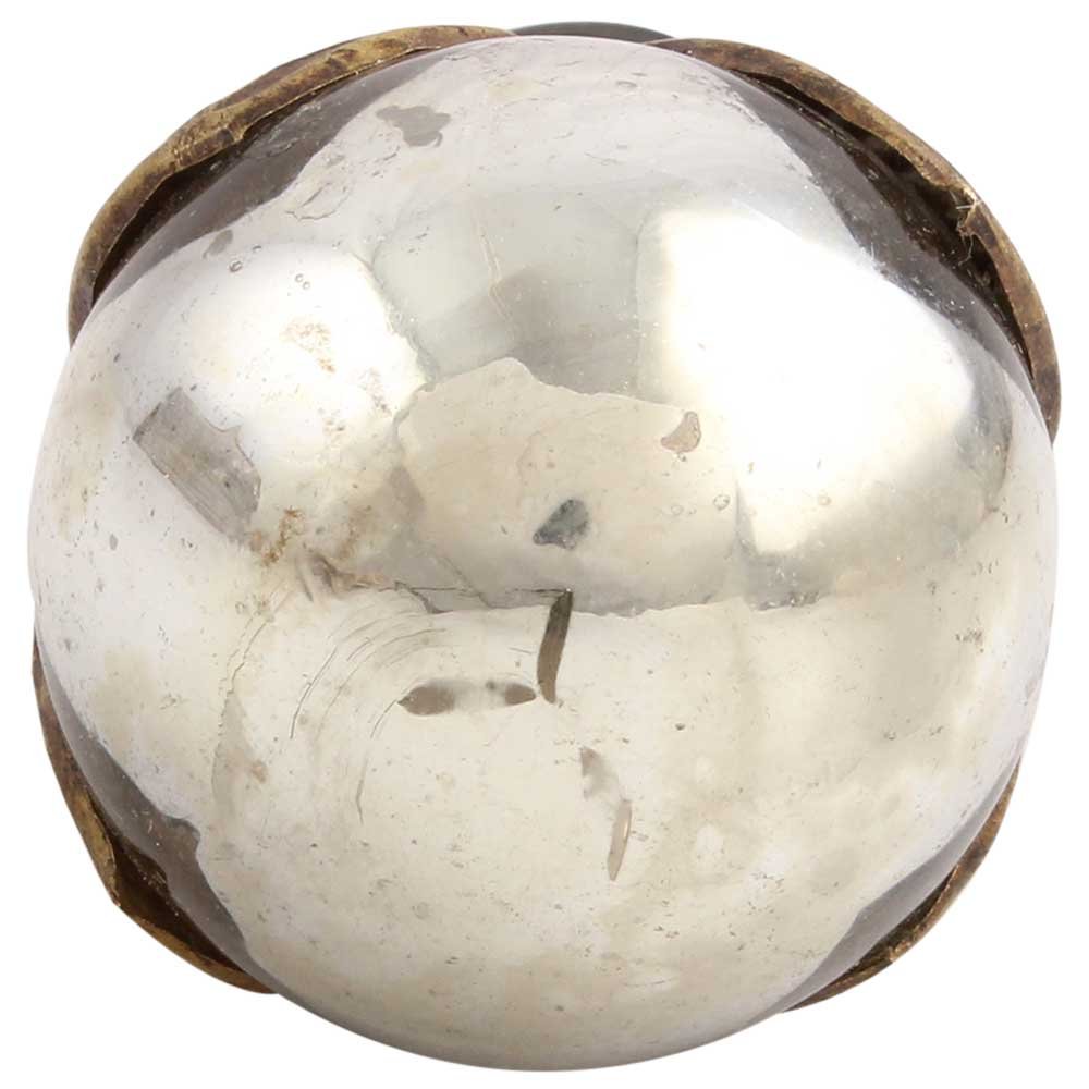 Premium Glass Wine Stopper with Mercury Seal - Round Indian Shelf Style Cork for Wine Bottles (Silver, 1 Pack) - Perfect for Home Bars, Wine Cellars & Gift Giving