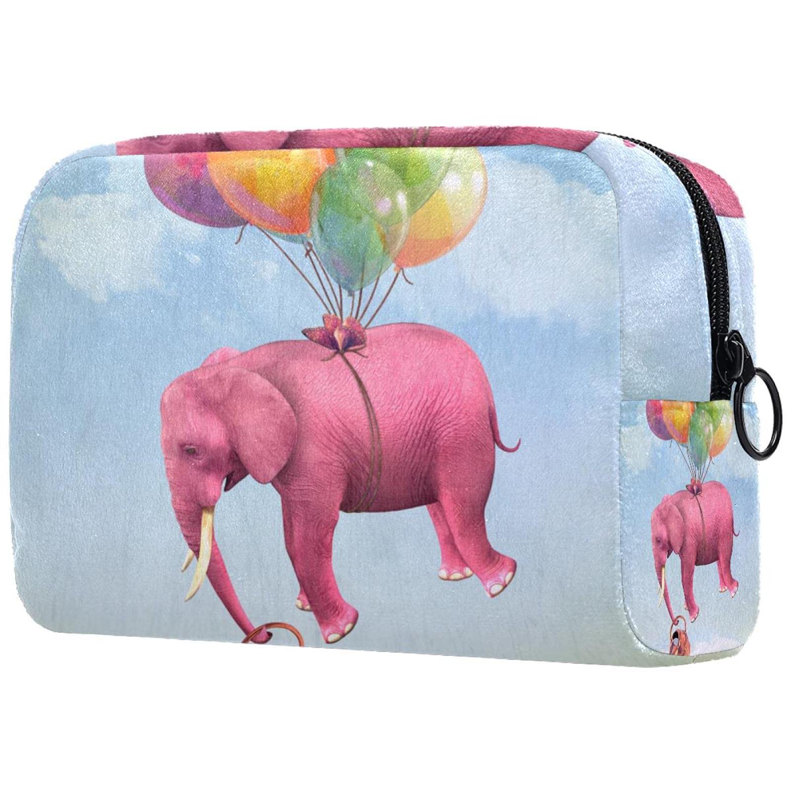 Pink Elephant Cosmetic Bag - Large Travel Makeup Organizer for Women | Perfect for Travel & Daily Use