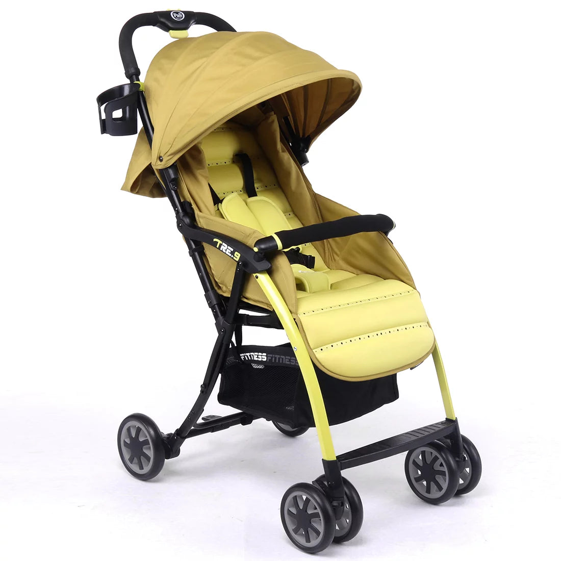 Ultra Lightweight Tre.9 Stroller - Compact Foldable Baby Stroller for Jogging & Travel | Fitness Fashion Brasil Green | Perfect for Outdoor Walks, Shopping & City Adventures