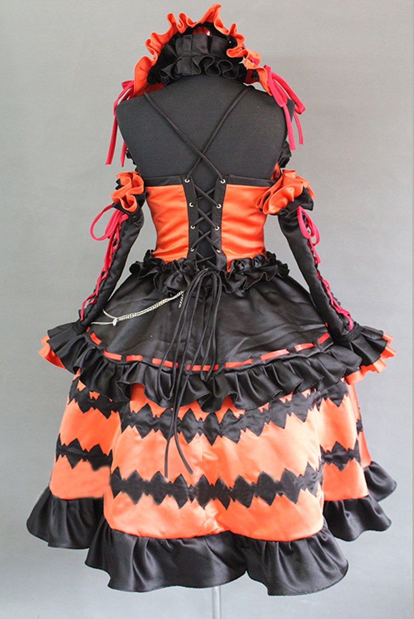 Tokisaki Kurumi Anime Gothic Lolita Dress Cosplay Costume with Wig - Perfect for Halloween, Cosplay Events & Anime Conventions