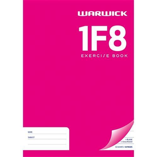 1F8 Warwick Exercise Book - Durable Notebook for School, Office & Journaling - Wide Ruled Paper for Writing, Note Taking & Homework - Perfect for Students & Professionals