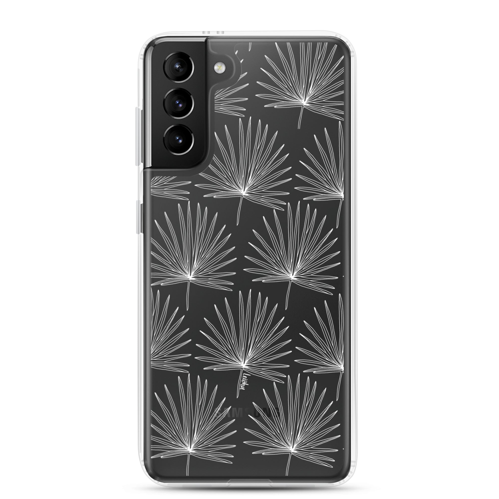 Fan Palm Clear Phone Case for Samsung Galaxy - Slim Protective Cover with Scratch Resistance for Everyday Use & Travel