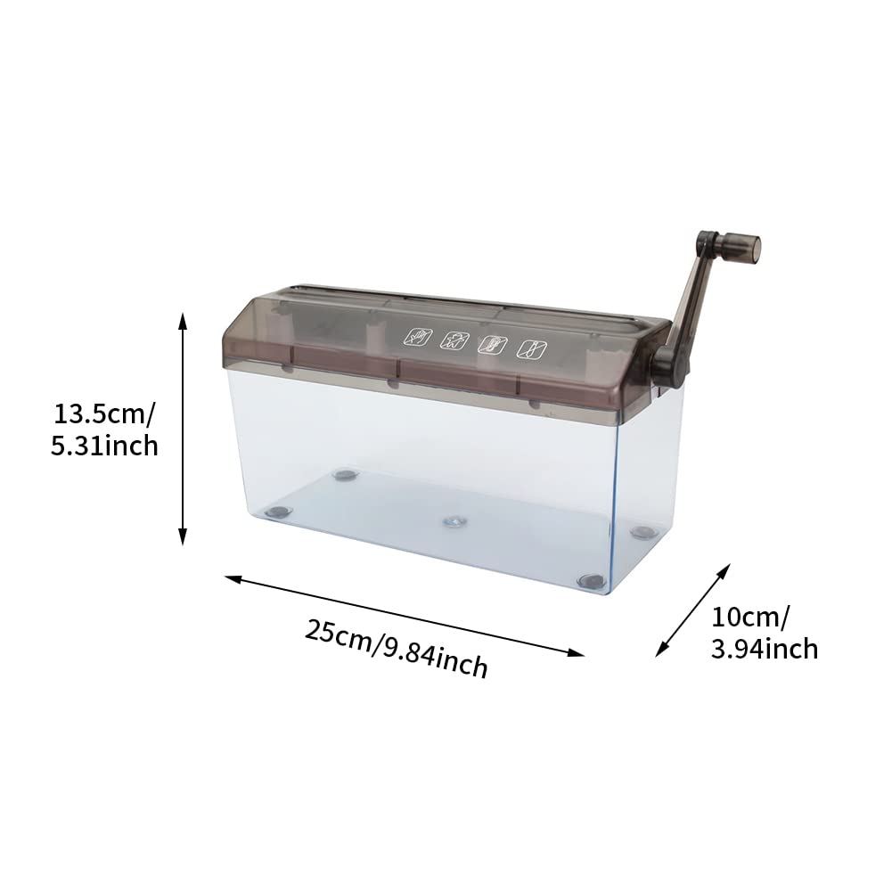 iayokocc Mini Hand Shredder - Portable Manual Paper Shredder for Home & Office - Desktop Stationery Organizer - Secure Shredding for Documents, Notes, Bills, Photos | Perfect for Travel, Small Spaces & Confidential Paper Disposal