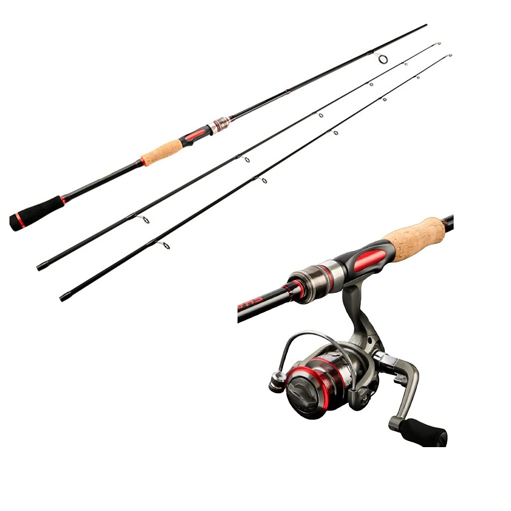Premium Carbon Fiber Telescopic Fishing Rod Kit - Straight Handle & Gun Handle Options, Double Tip Design, Portable Travel Fishing Gear for Freshwater & Saltwater Anglers (2.4m Set) - Perfect for Backpacking, Camping Trips and Beach Fishing Adventures
