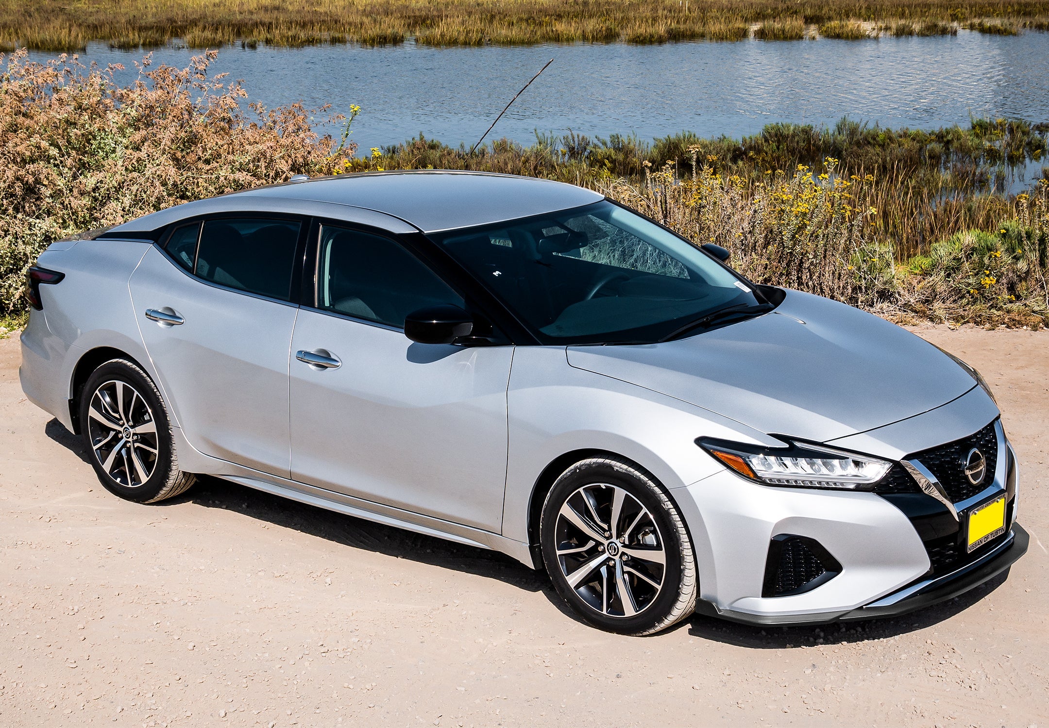 2019-2023 Nissan Maxima Front Lip Splitter - Unpainted ABS Plastic Bumper Spoiler (KB12845) | Aggressive Styling Upgrade for Street Racing & Car Shows