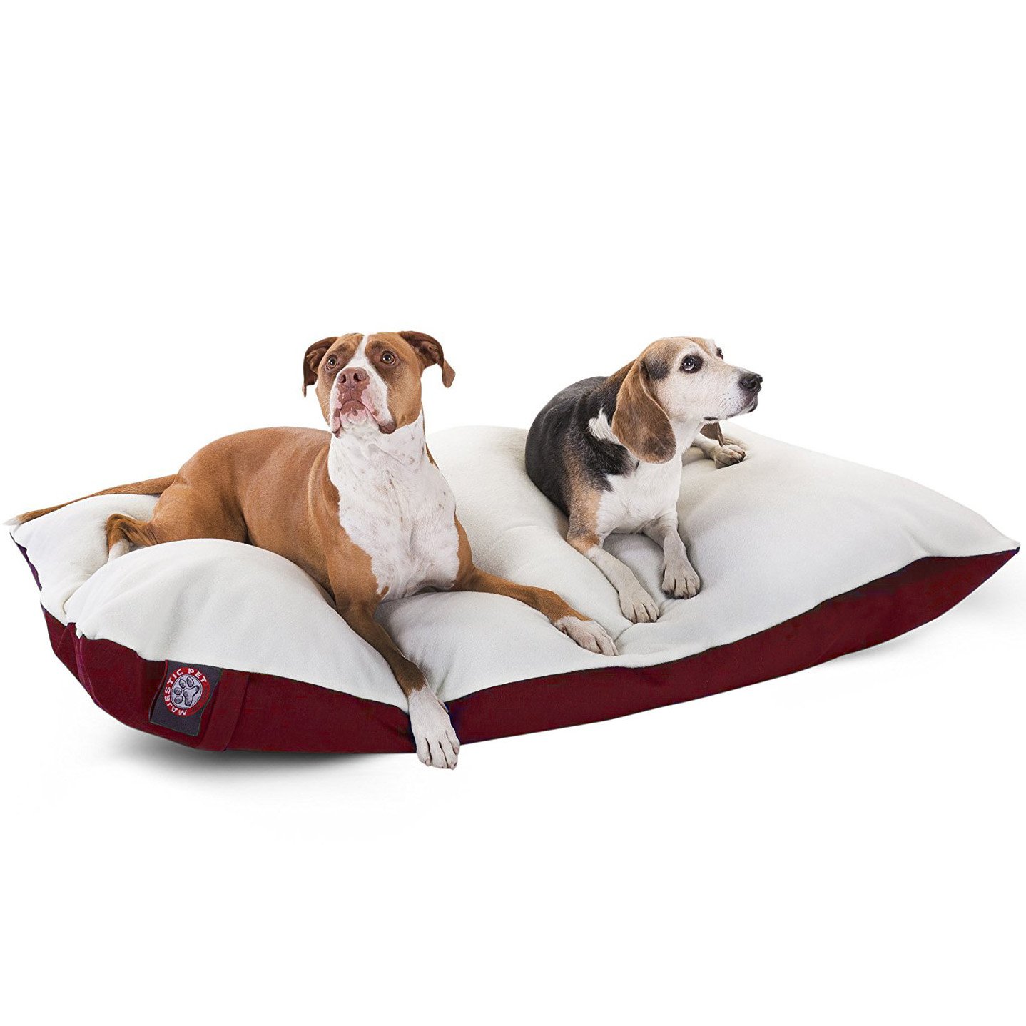 Majestic Pet Washable X-Large Orthopedic Dog Bed - 42x60 Inch Removable Cover, Crate & Kennel Sleeping Pad for Large Breed Dogs (Burgundy) - Perfect for Home, Office & Travel Comfort