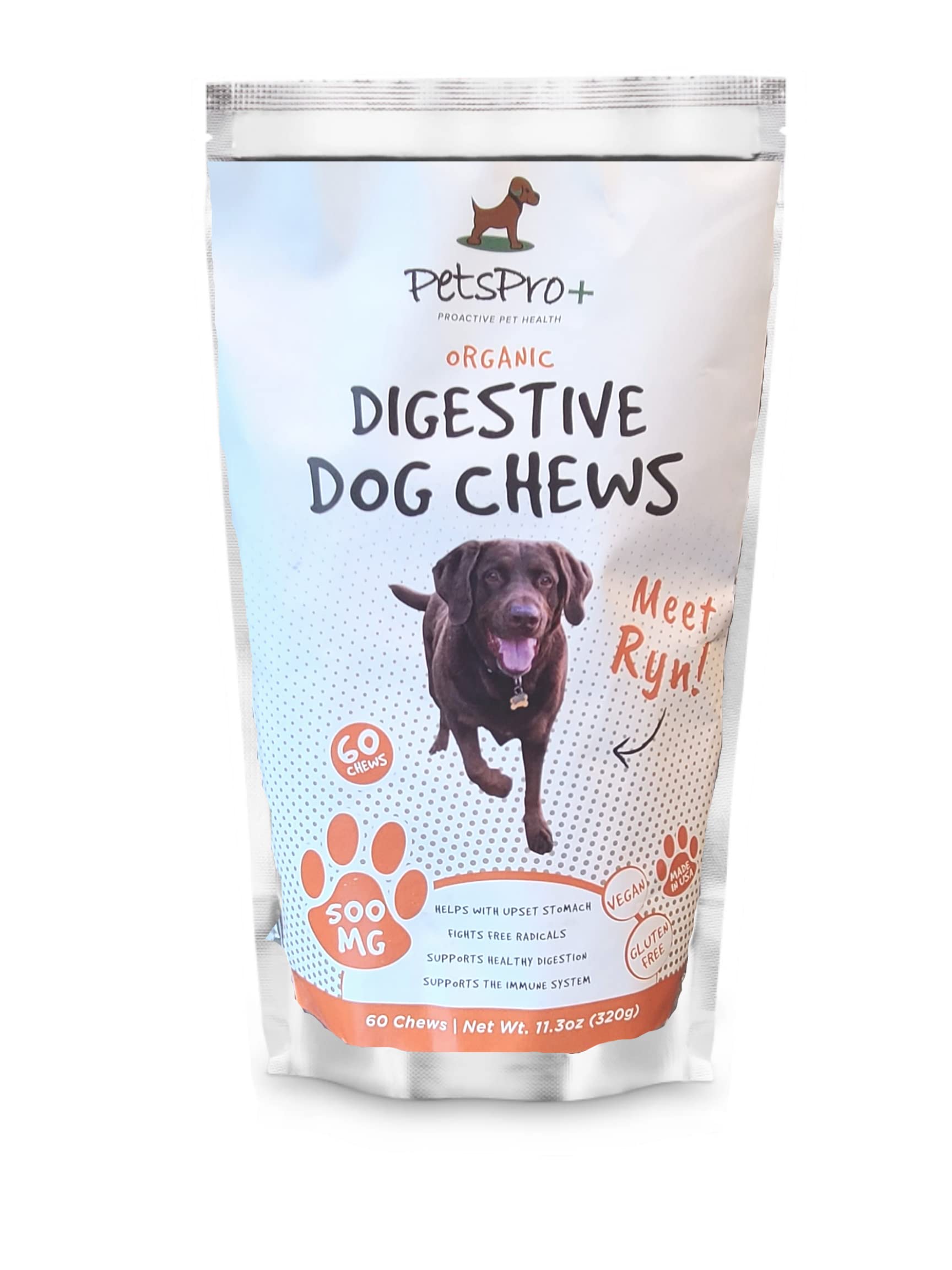 **PETSPROPLUS Digestive Dog Chews - Medium Size Natural & Organic Biscuit Snacks for Dogs | Healthy Treats for Digestive Support | Perfect for Training, Rewards & Daily Snacking**