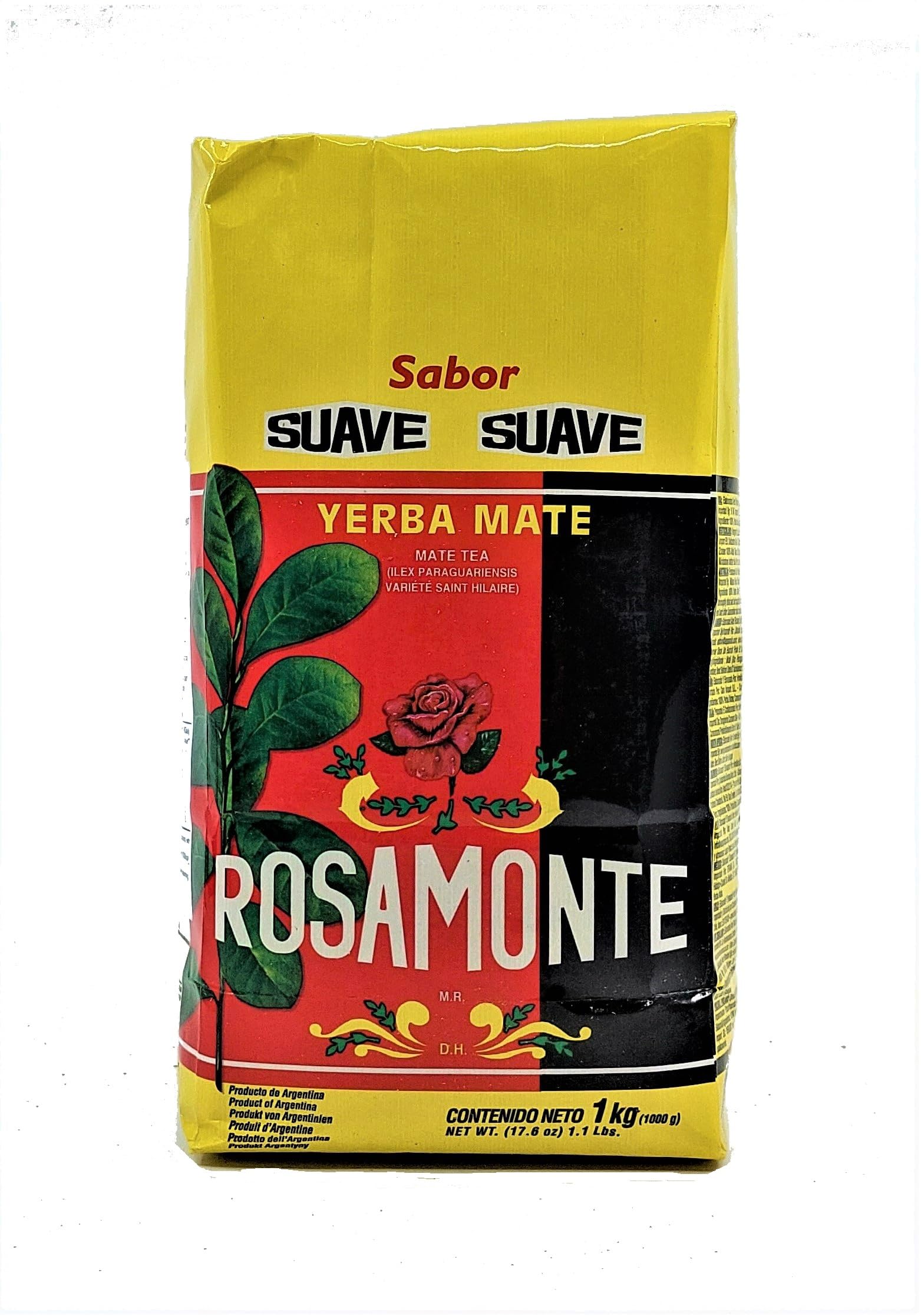 Organic Yerba Mate Rosamonte Suave - Premium Loose Leaf Herbal Tea (2.2 Lbs) for Energy Boost & Focus | Perfect for Morning Rituals, Workouts & Study Sessions