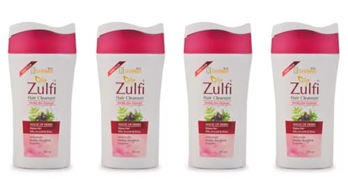 Shama Zulfi Natural Hair Growth Shampoo 400ml (Pack of 4) - Sulfate Free & Biotin Enriched for Thicker, Healthier Hair - Perfect for Daily Use at Home, Salon, or Travel