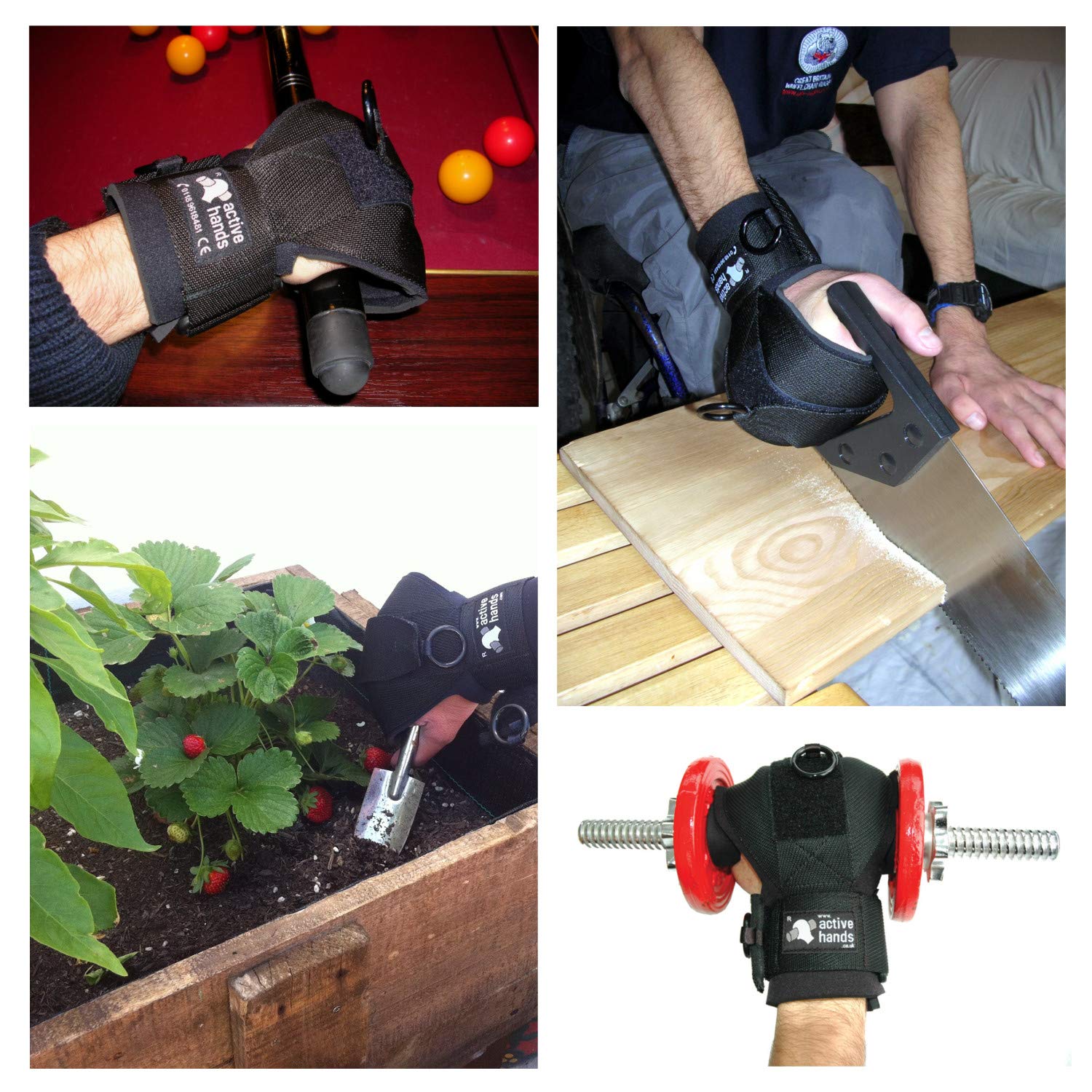 Active Hands General Purpose Hand Grip Aid - Assistive Device for Daily Activities, Stroke Recovery & Adaptive Living (ADL)