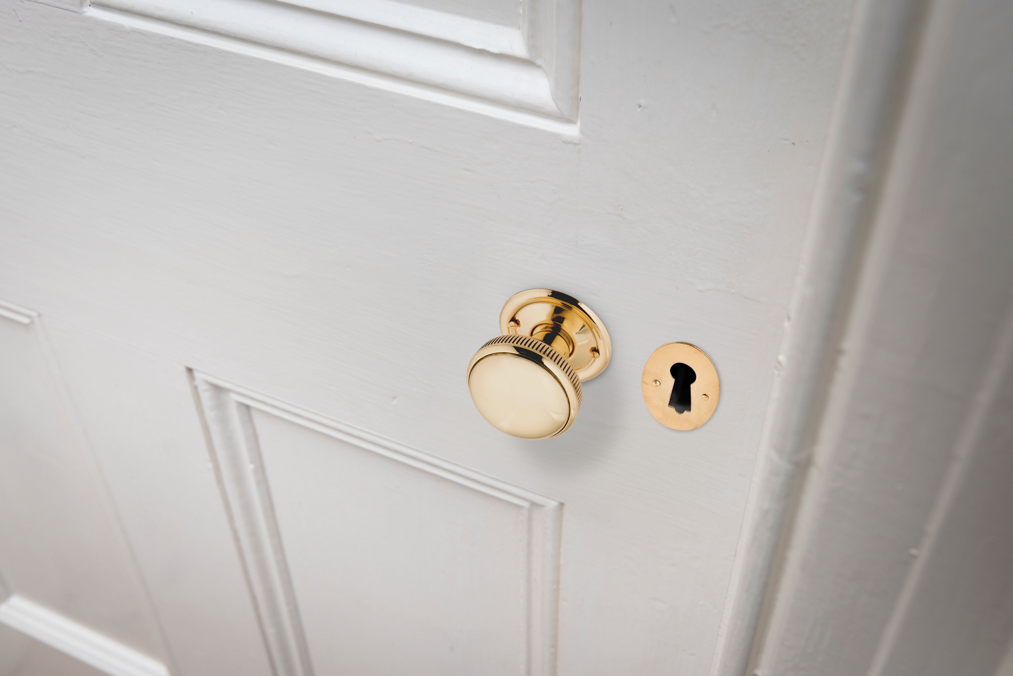 1184 Escutcheon Pressed Polished Brass H44xW30mm - Premium Door Hardware for Home & Office Decoration | Perfect for Cabinet, Drawer & Furniture Installation