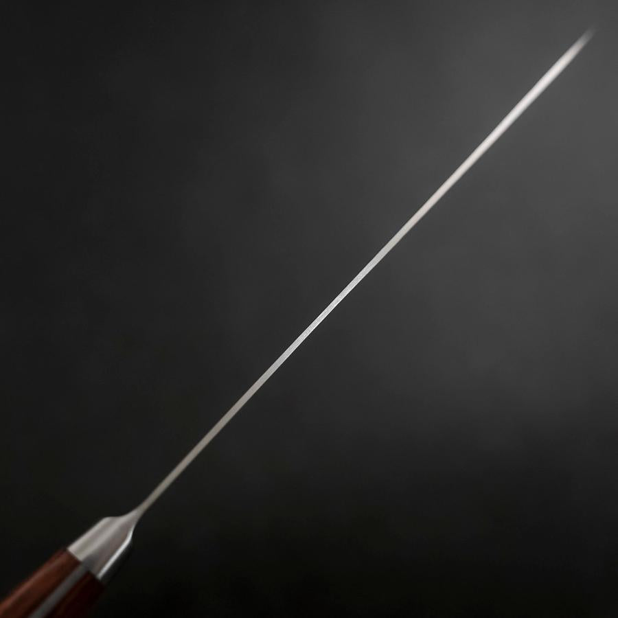Premium Japanese Sujihiki Knife 210mm - VG-5 Stainless Steel with Tsuchime Hammered Finish & Western Handle - Perfect for Slicing Sashimi, Meat, and Sushi Preparation