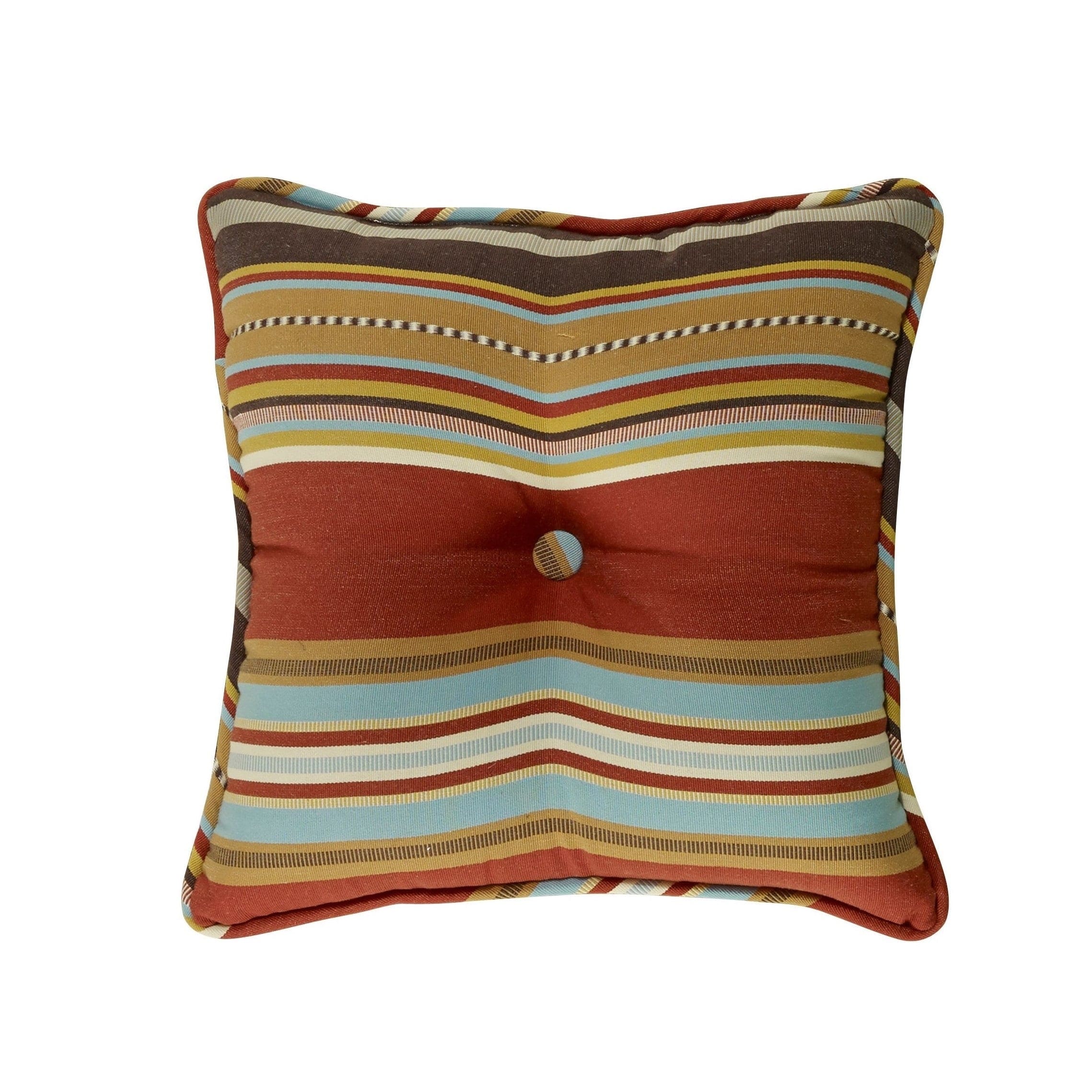 Calhoun Tufted Striped Throw Pillow - Soft Decorative Cushion for Sofa, Bed & Home Decor