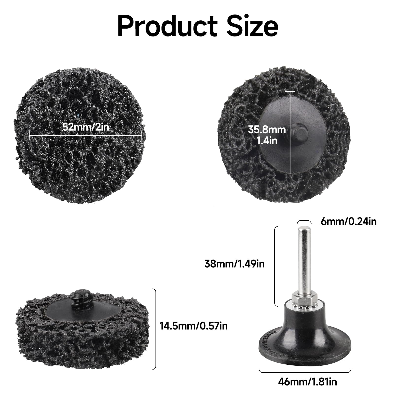 2 Inch Diamond Sanding Discs Set - 31Pcs Quick Change Surface Conditioning Discs with 1/4