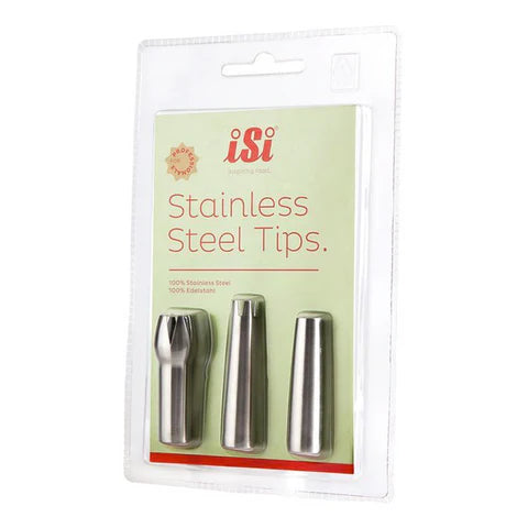 3-Piece Stainless Steel Cake Decorating Tips Set - Professional Piping Nozzles for Baking, Icing, and Cupcake Decorating - Perfect for Home Bakers and Pastry Chefs