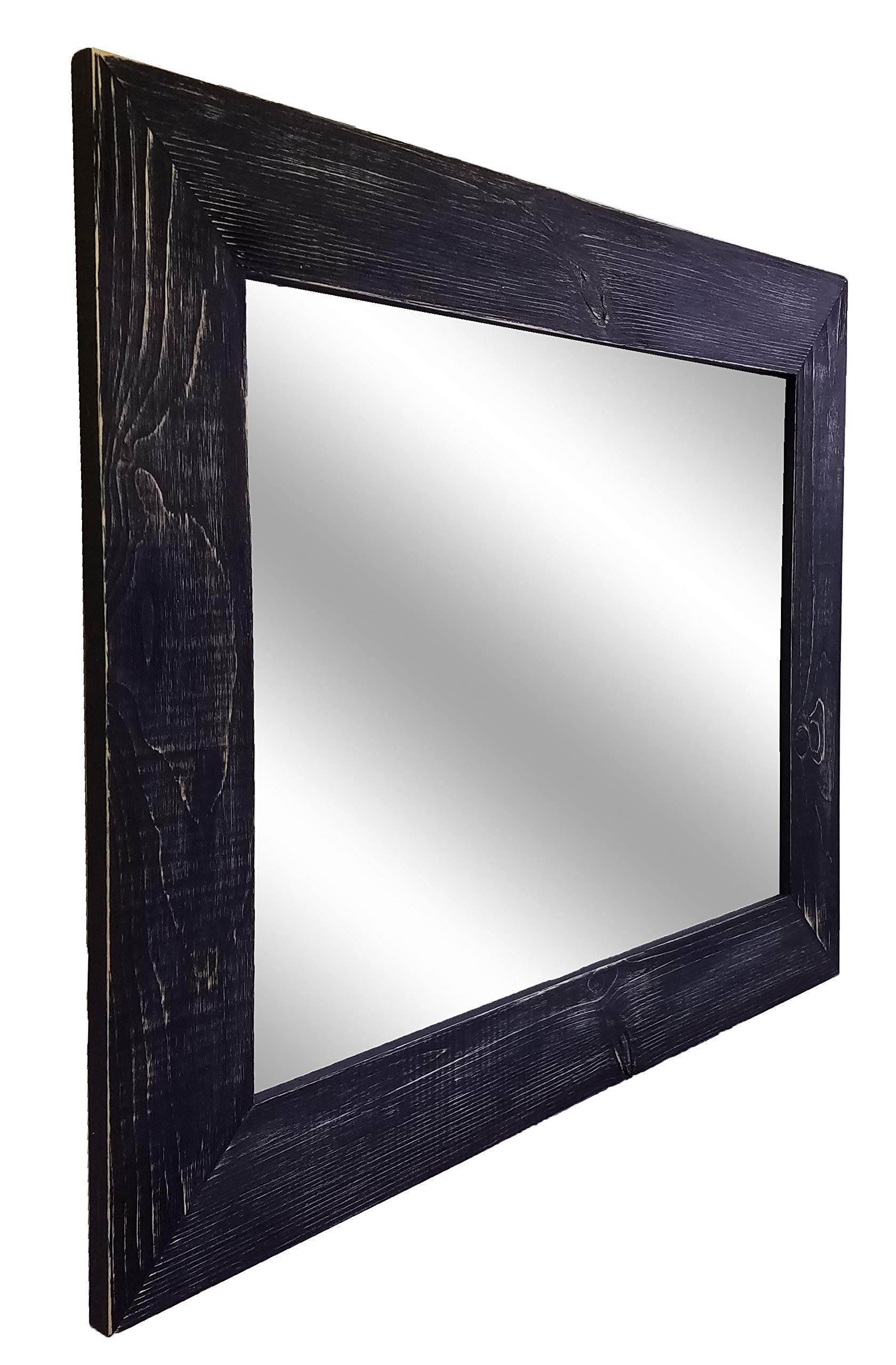 Rustic Wood Framed Wall Mirror - 20