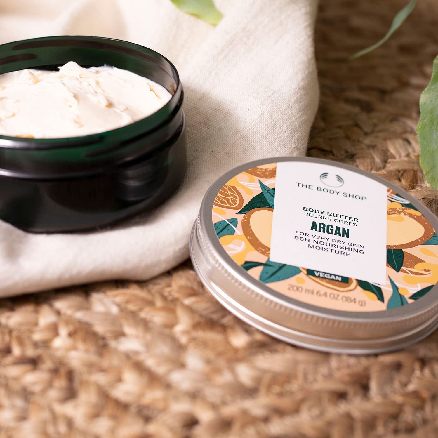 The Body Shop Wild Argan Oil Sublime Nourishing Body Butter 200ml - Ultra Hydrating & Moisturizing for Dry Skin - Perfect for Daily Skincare & Spa Nights