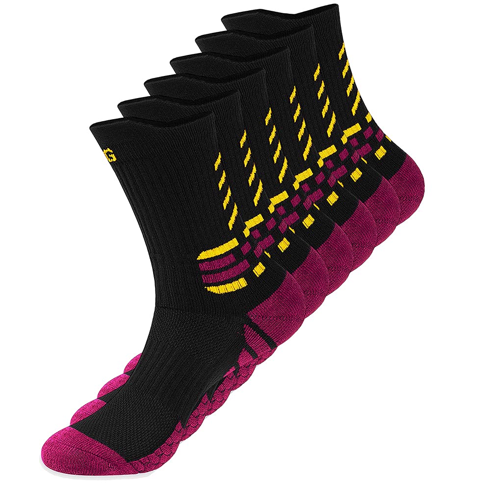 Breathable Unisex Sports Socks for Men & Women - Ankle Support Cushioned Athletic Crew Socks for Basketball, Soccer, Hiking, Running & Fitness - Perfect for Workouts, Outdoor Activities & Everyday Comfort