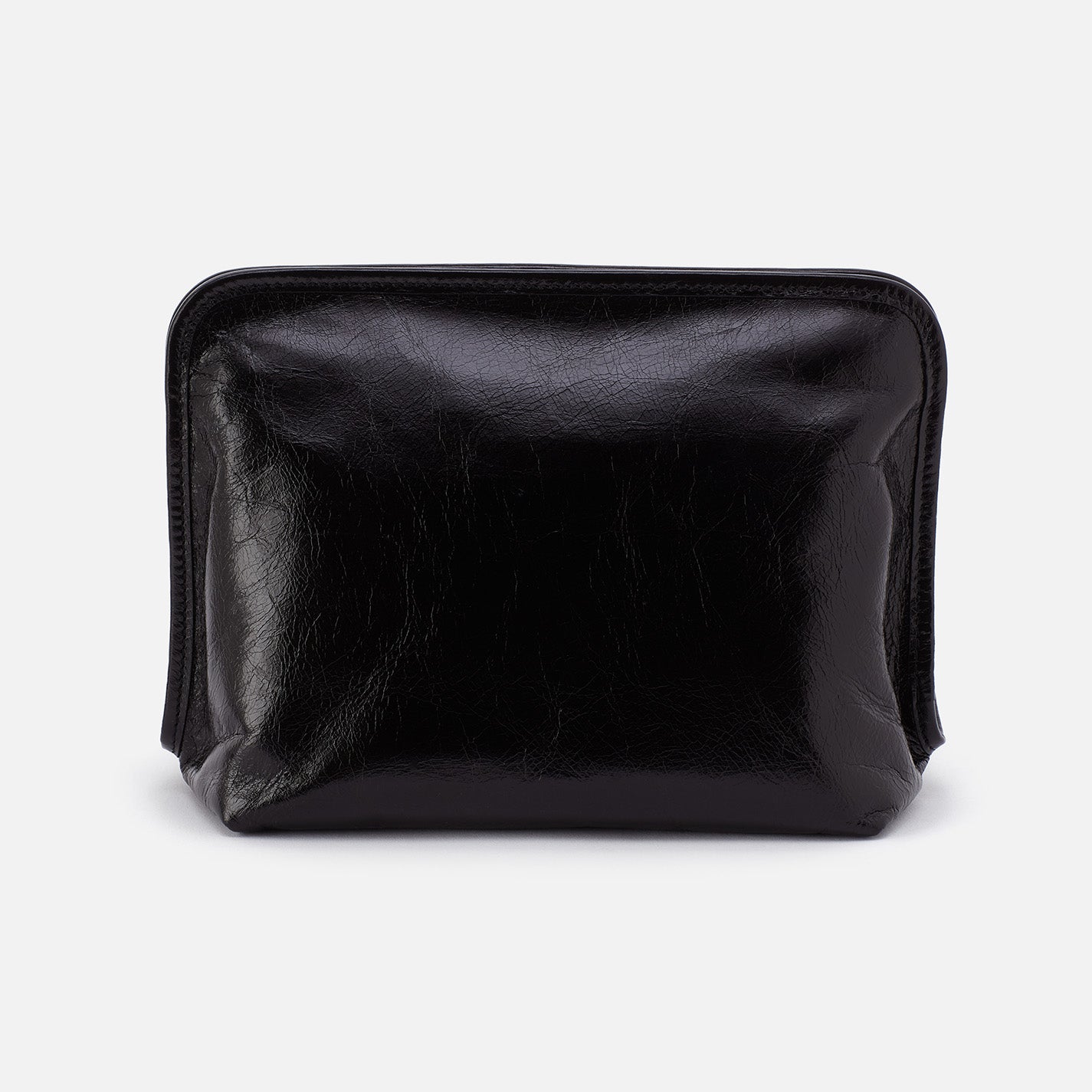 Premium Large Leather Cosmetic Bag for Women - Black | Travel Makeup Organizer & Toiletry Pouch for Daily Use