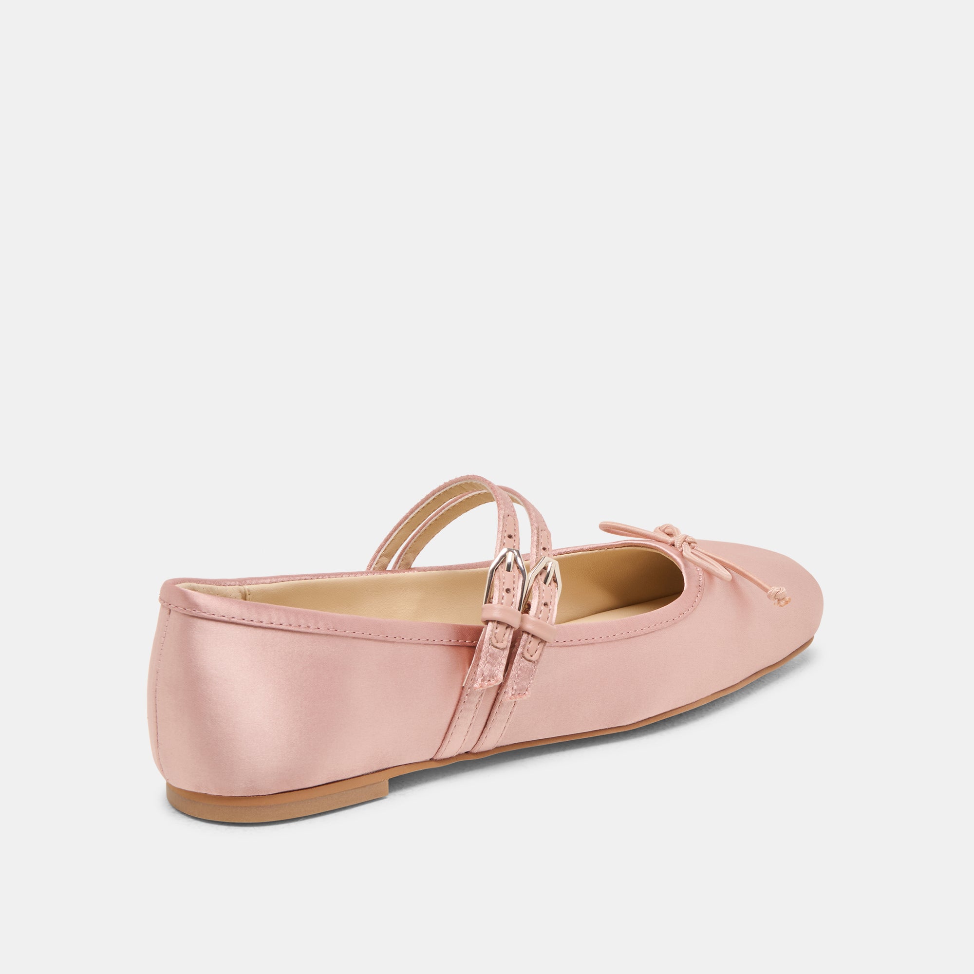 GIBSEN Women's Ballet Flats - Blush Satin Pointed Toe Slip-On Shoes for Comfort & Style | Perfect for Work, Weddings & Casual Outfits