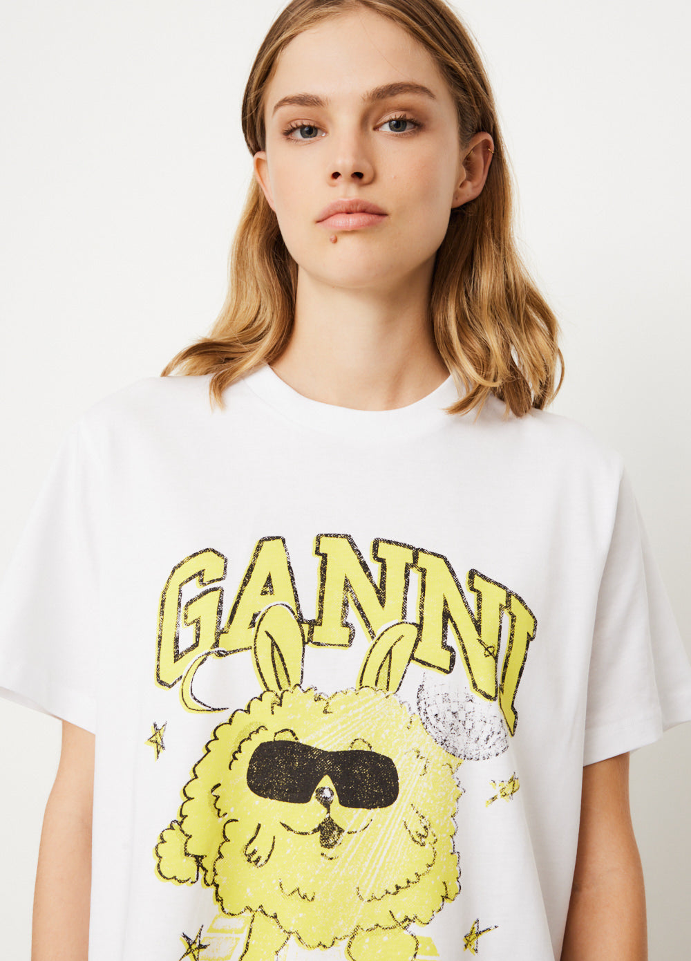 Basic Jersey Dance Bunny T-Shirt for Women - Soft Cotton Casual Tee for Dance Classes, Parties & Everyday Wear