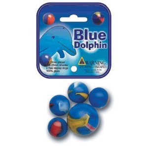 Premium Blue Dolphin Marbles - Handmade Glass Collectibles for Home Decor, Aquariums, and Kids Sensory Play | Unique Gift Idea for Ocean Lovers