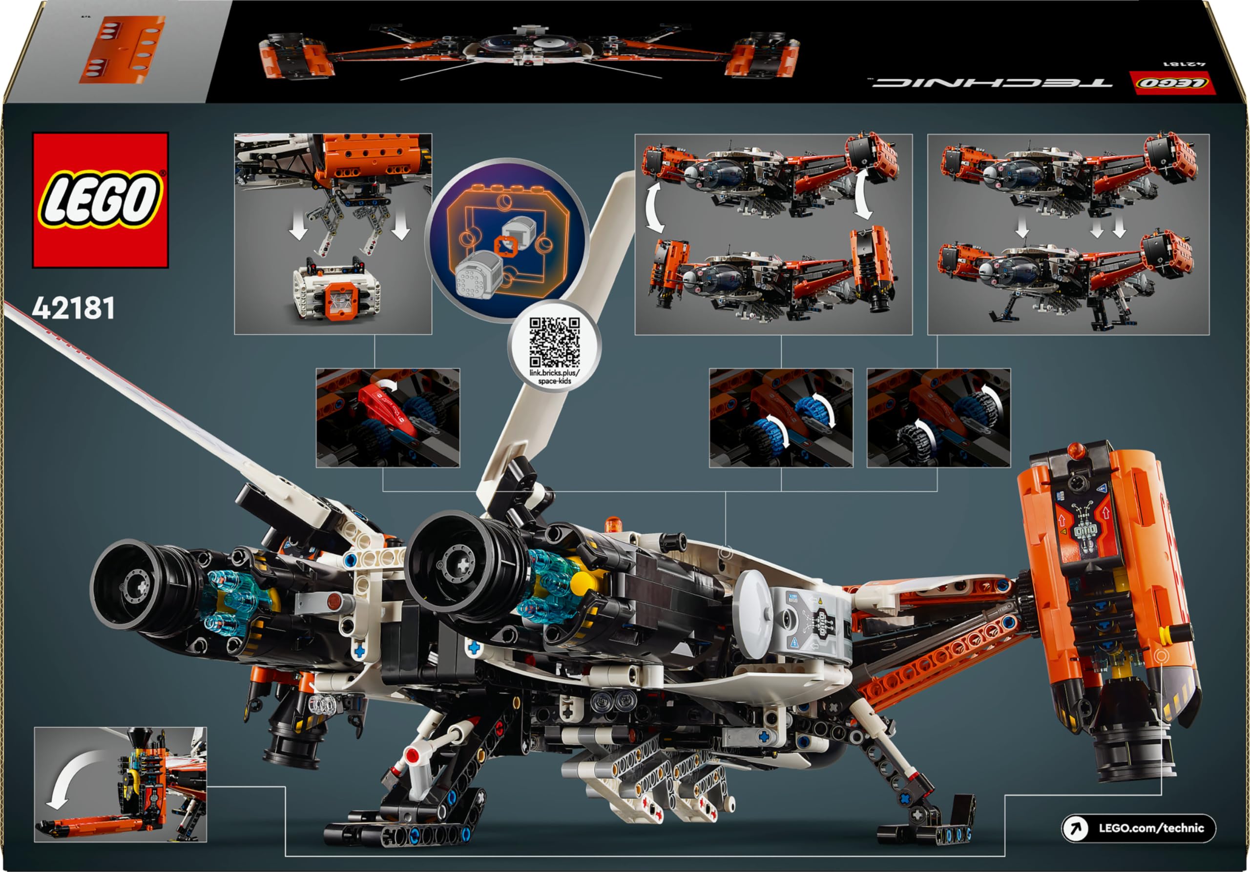 LEGO Technic Heavy Cargo Spaceship VTOL LT81 Building Toy with Mini Rover - STEM Construction Set for Kids Ages 10+ | Space Exploration Play, Birthday Gift for Boys & Girls