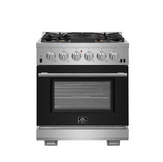Forno Capriasca 30-inch 4.32 cu. ft. Professional Stainless Steel Gas Range with 4-Burner Stove & Gas Oven (Model FFSGS6260) - Perfect for Home Kitchens & Commercial Cooking