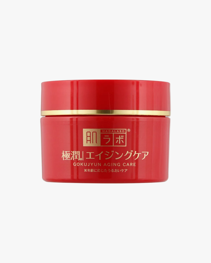 HADA LABO Gokujyun Firming Cream - Anti-Aging Moisturizer for Face & Neck - Hydrating & Lifting Cream for Wrinkles & Fine Lines - Perfect for Night Skincare Routine