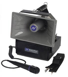 Amplivox Half Mile Hailer Sound System with Hardwired Microphone - Portable PA System for Outdoor Events, Stadiums, and Emergency Announcements