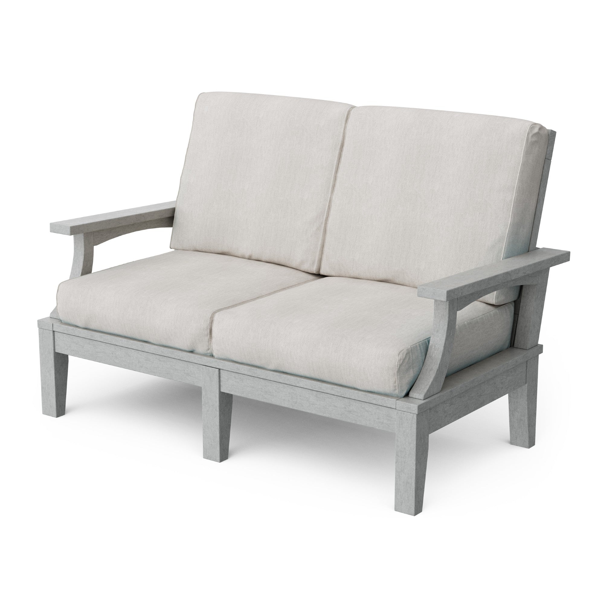Heritage Deep Seating Love Seat Cushioned Sofa - Outdoor Patio Furniture for Garden, Poolside & Backyard Relaxation