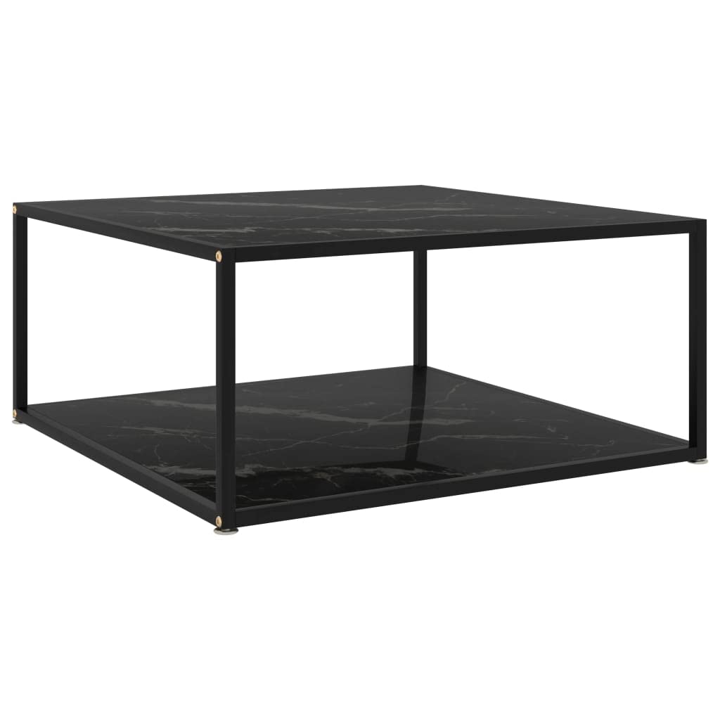 Industrial Modern Glass Coffee Table - 31.5