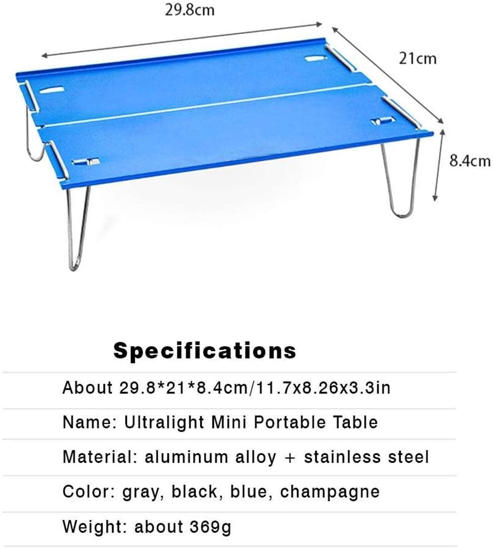 Ultralight Aluminum Folding Camping Table - Portable Compact Coffee Table for Outdoor, Beach, Backpacking & Travel | Perfect for Picnics, BBQ, Camping & Beach Parties