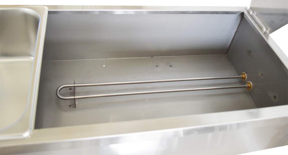 Commercial Food Warmer Bain Marie Buffet Steam Heater - 12x5.5x6 Inch Stainless Steel Pan with Glass Shield (4 Pans) - Perfect for Restaurants, Catering & Buffet Service