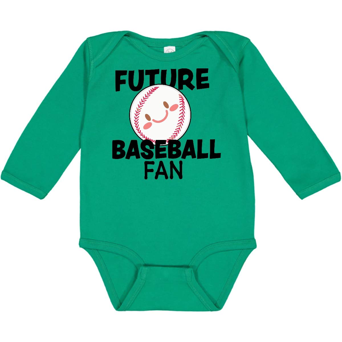 Inktastic Future Baseball Fan Baby Long Sleeve Bodysuit - Soft Cotton Baseball-Themed Infant Outfit for Games, Photo Shoots & Fan Apparel Gifts