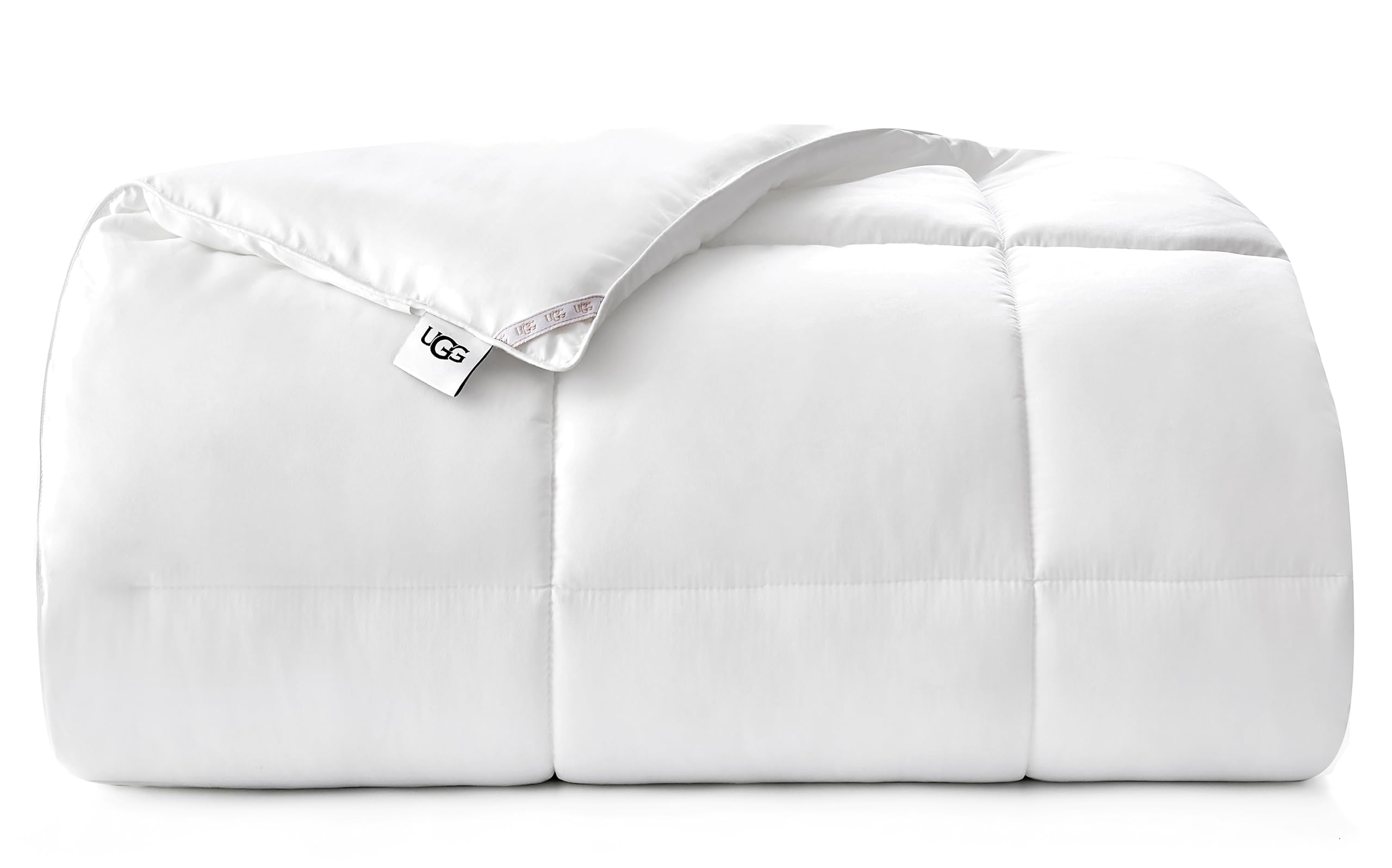 UGG Danielle Full/Queen Cooling Lightweight Down Alternative Comforter - Hypoallergenic, Washable, Quilted Fluffy Duvet Insert with Corner Tabs for Duvet Cover | Perfect for All-Season Bedding, Guest Rooms & Cozy Nights (Bright White)