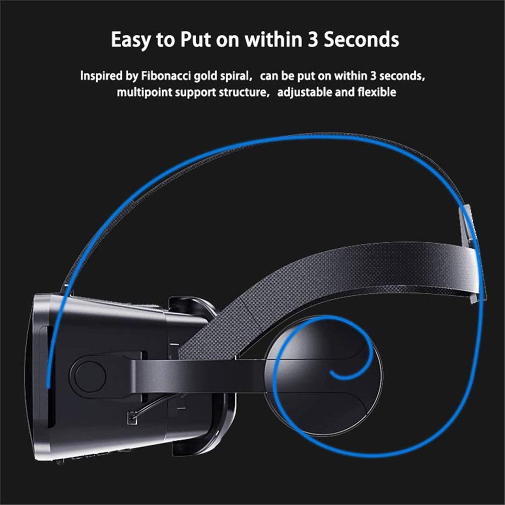Best VR Headset for Android & iOS - 120° FOV Virtual Reality Goggles for 3D Movies & Gaming | Compatible with 4.7