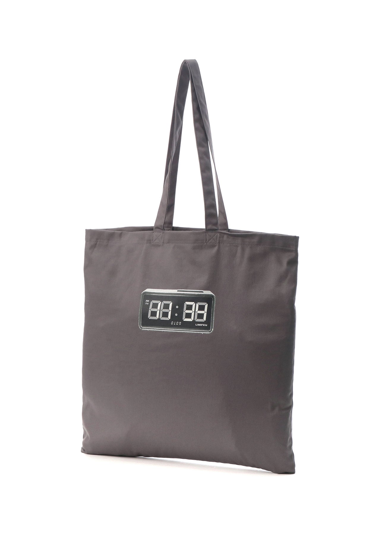 Stylish Cotton Tote Bag with Clock Print Design - Perfect for Shopping, Beach, and Everyday Use