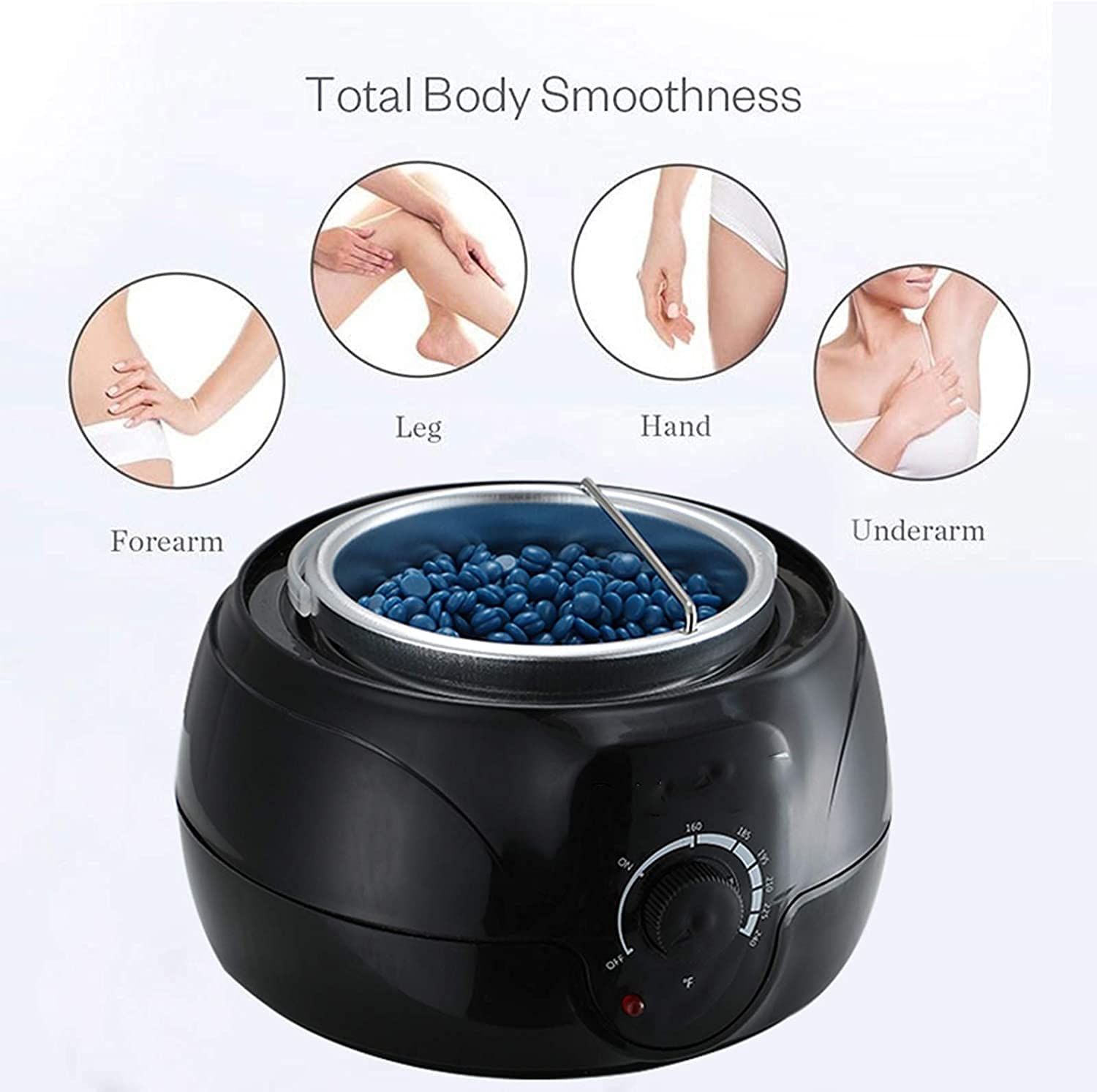 Professional Wax Warmer for Women - Coarse Hair Removal Kit with Porous Heat Dissipation, Aluminum Alloy Pot & Adjustable Temperature Control - Ideal for Body, Legs, Face, Underarms & Bikini Line - Perfect for Home Spa & Salon Waxing Treatments