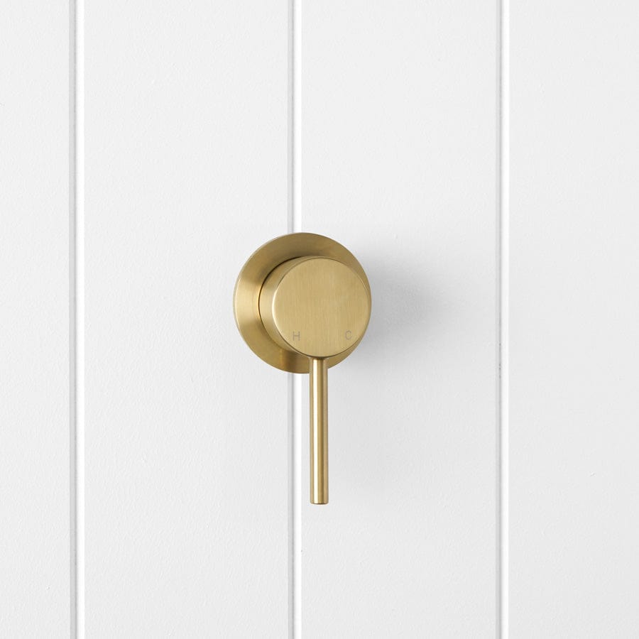 Sydney Wall Mixer Faucet in Brushed Brass Finish - Perfect for Modern Bathroom and Kitchen Sink Installation