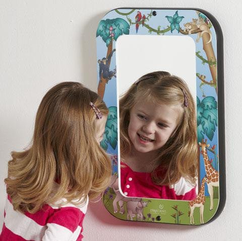 Animal Families Mirror - Cute Animal-Themed Wall Mirror for Kids Room Decor, Nursery, Playroom - Perfect for Home, Bedroom, and Play Area Decorations