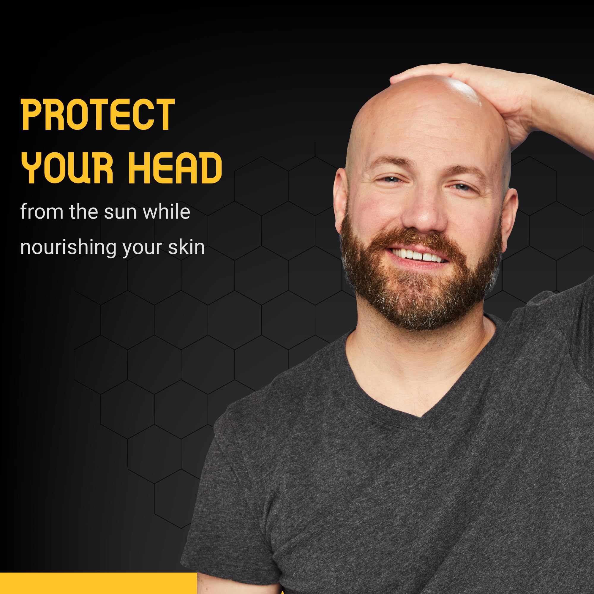 Bee Bald SMOOTH PLUS Head & Face Moisturizer with SPF 30 Sunscreen - Hydrating & Toning Lotion for Men - UVA/UVB Protection - 1.7 Fl Oz (Pack of 2) - Ideal for Daily Skincare & Post-Shave Routine