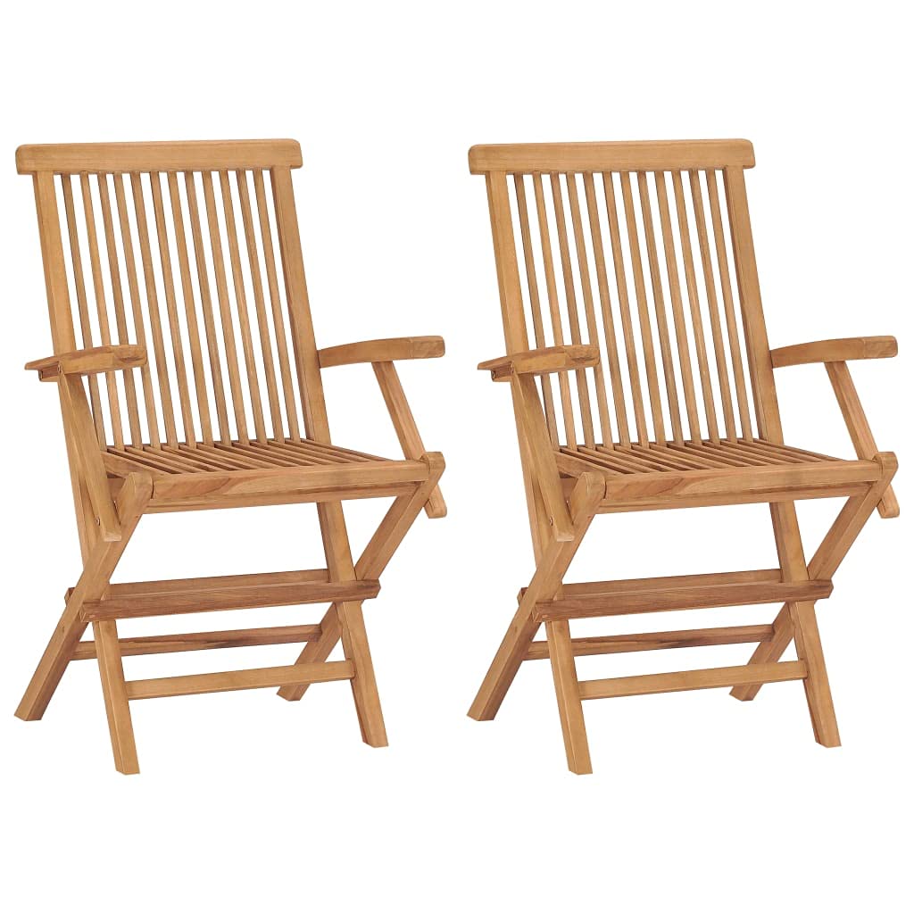 Premium Outdoor Patio Chairs Set of 2 - Solid Teak Wood Bar Stools with Green Cushions for Backyard, Garden, Poolside & Deck Relaxation