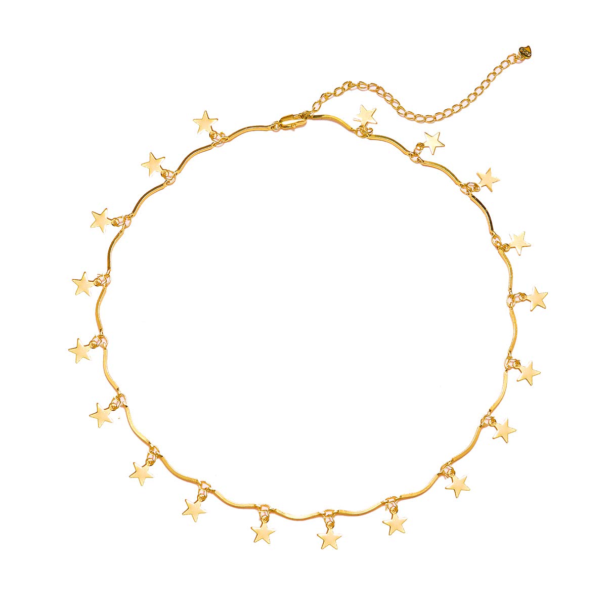 YANCHUN Gold Star Choker Necklace for Women & Teens - Elegant Layered Aesthetic Jewelry Gift for Girls - Perfect for Parties, Dating & Everyday Wear